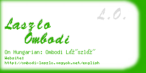 laszlo ombodi business card